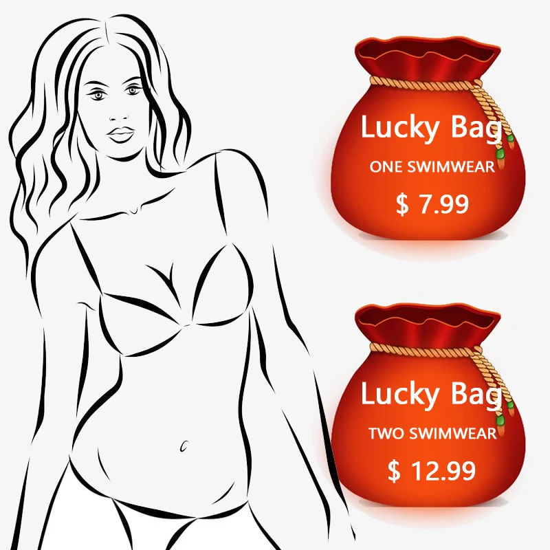 

Two Random Style Swimwear Sexy Push Up Bikini Set Lucky Bag Micro Bikini Swimsuit Brazilian Biquini Beachwear Bathing 2020 New