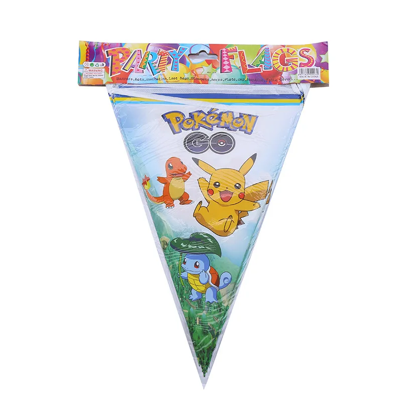 Pokemon Pikachu birthday party decoration Pokemon theme tableware  Plate Cup cake topper boy girl Birthday Party Supplies toy figures