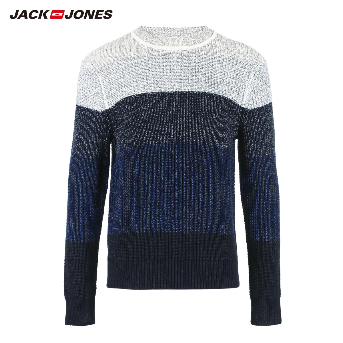 JackJones осенне-зимний мужской кашемировый свитер с круглым вырезом в полоску | 218425504