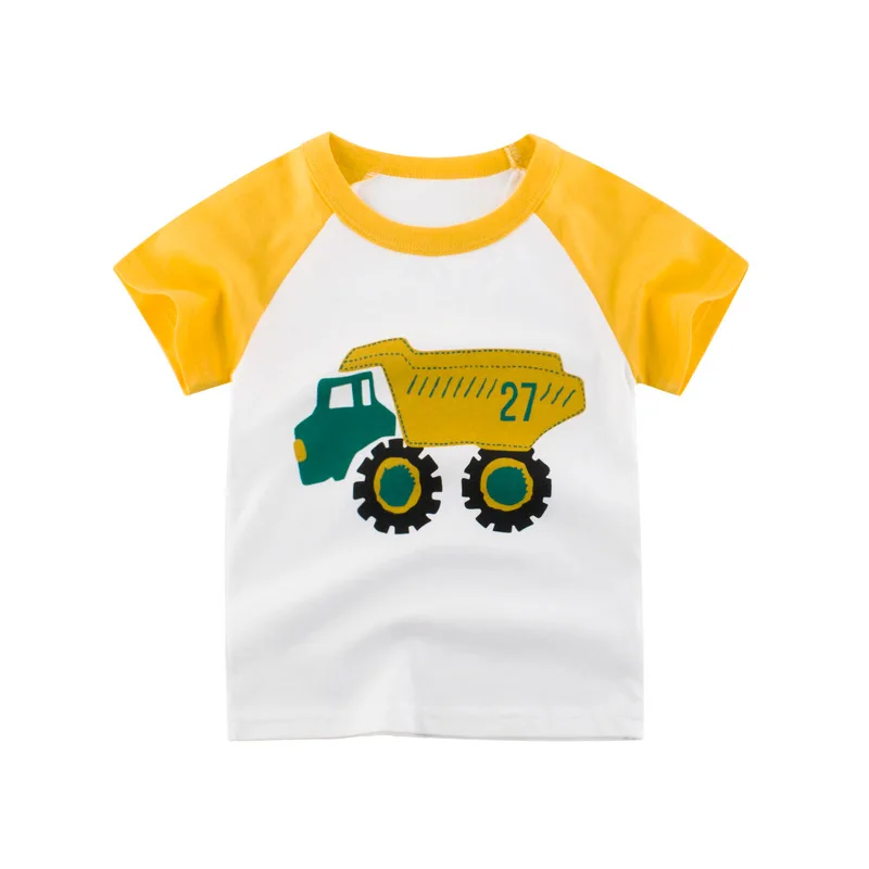 Loozykit/Летняя детская футболка для мальчиков футболки с короткими рукавами и принтом короны для маленьких девочек хлопковая детская футболка футболки с круглым вырезом, одежда для мальчиков - Цвет: S222-1