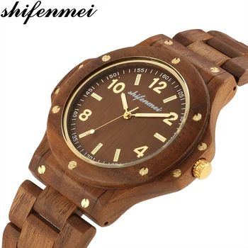 

Shifenmei Quartz Watches Men 2019 Top Luxury Brand Sports Clock Wooden Watch Male Fashion Quartz Wristwatch relogio masculino