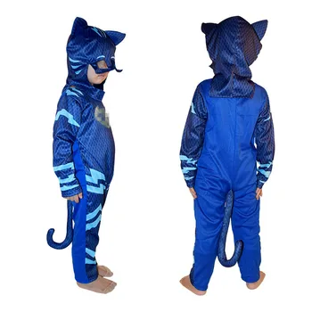 

Boys Girls Cartoon Hero Catboy Gekko Cosplay Masks Tail Costume Owlette Cloak Outfits Birthday Party for Halloween Kid Costume