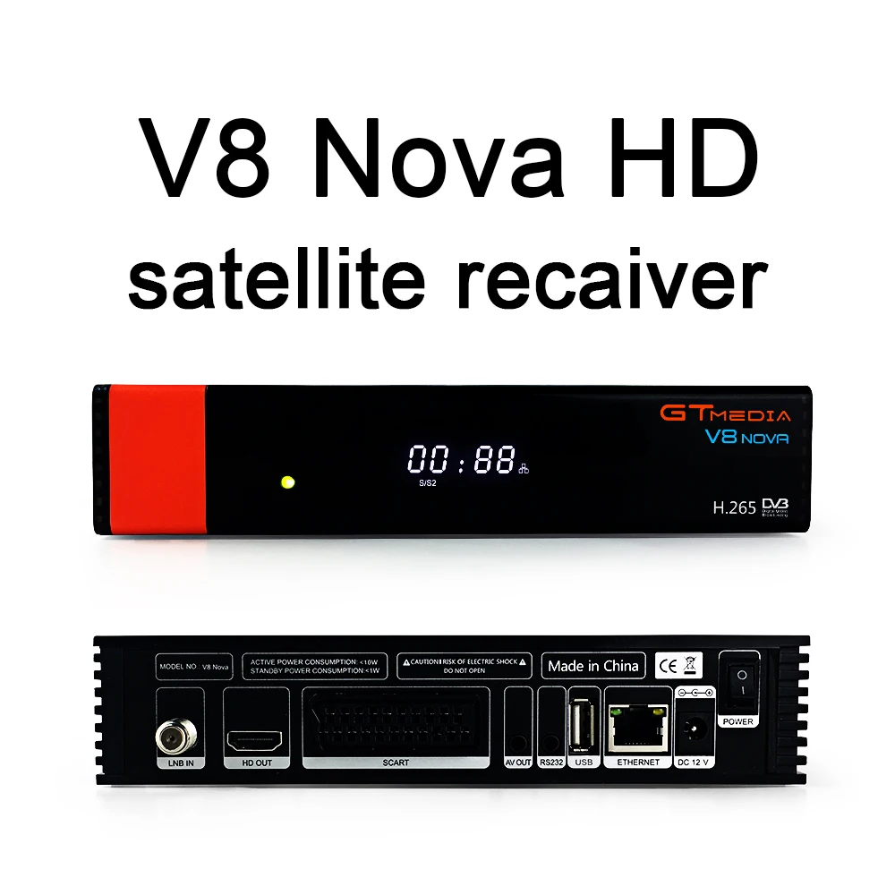 Спутниковый ресивер GTMedia V8 Nova встроенный Wi Fi 1080P поддержка Европейской системы