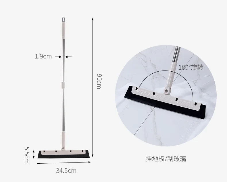 Jie-Jie Broom Dustpan Set Combination Household Plastic Broom Garbage Shovel Wiper Blade Sweeping Useful Product Wholesale