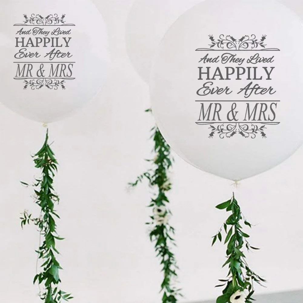 36 дюймовый свадебный воздушный шар белый латексный с надписью Счастливый после