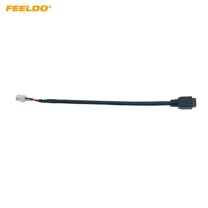 

Автомобильный аудиовход FEELDO, провод для передачи данных, мини-USB к 4-контактному кабелю, адаптер для Nissan Ford, USB AUX кабель