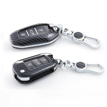 

Car Special Key Case for Dongfeng Peugeot 408/508/4008/5008, for Dongfeng Citroen DS/ C4L /C5 Car Carbon Fiber Key Cover
