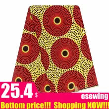 Хлопок настоящая нигерийская ткань швейный материал 6 ярдов/партия Высокое качество голландский воск Африканский Воск принты ткань