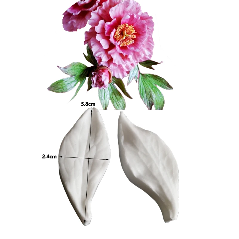 NEW Mini Peony Leaf Silicone Mold Fondant Mould Cake Decorating Tools Chocolate Gumpaste,Sugarcraft,Kitchen AccessoriesM2453
