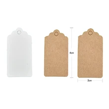 100pcs Blank Kraft Paper Jewelry Display Necklace Cards Hang Favor Label Tag For Jewelry Making Diy Accessories