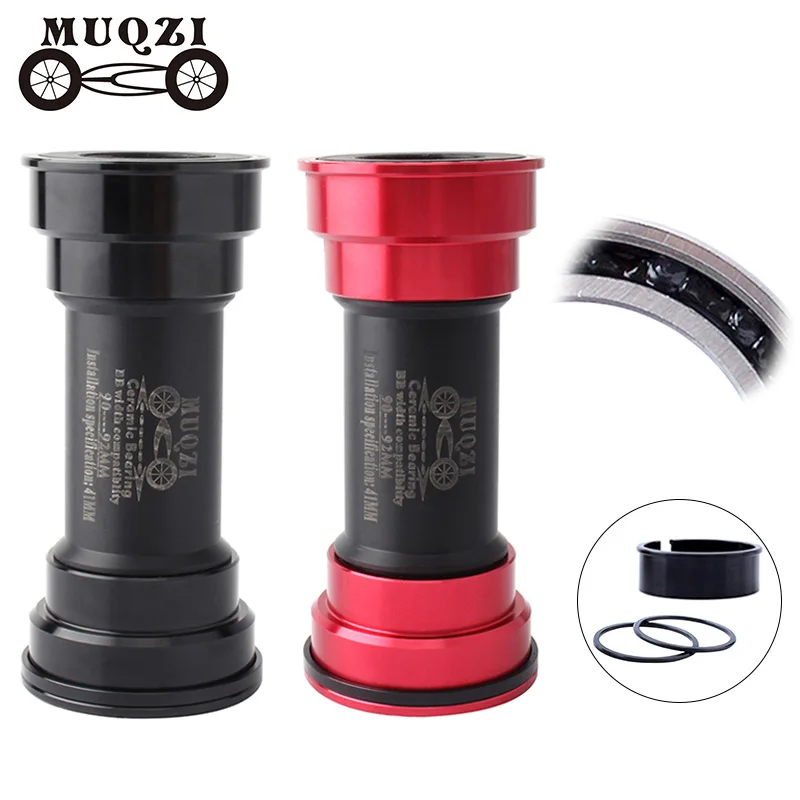 MUQZI Ceramic Bearing Bottom Bracket BB90-92 Suitable Road Mountain Bike 41MM Press Fit Axis Waterproof BB 22 24mm Crankset | Спорт и
