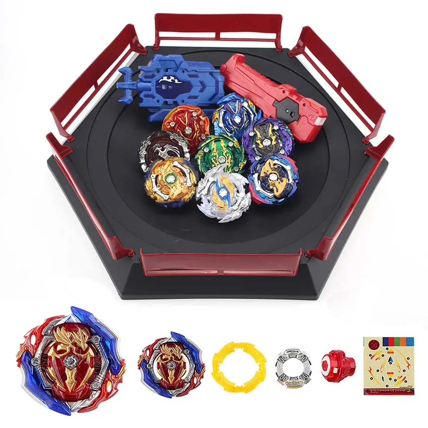 

Tops set Launchers Beyblades Arena Spinning Top Metal Fight Bey blade Metal Burst Bayblade Stadium Children Gifts Classic Toy