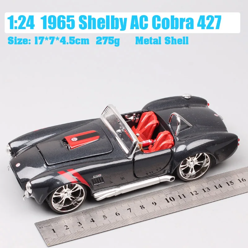 1:24 Детские Классические винтажные модели 1965 ford AC Shelby Cobra 427 roadster Diecasts& Toy Vehicles металлические игрушечные модели машин
