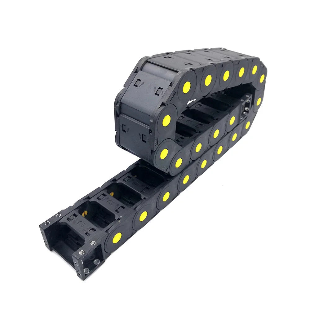 

JFLO 25x38 Reinforced Nylon Towline Drag Chain Semi-enclosed interior opening Tanks Wire Carrier Cable Protection Free shipping