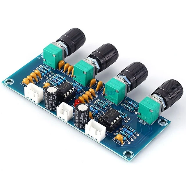 

A7-- Digital Amplifier Board DC 12V-24V Preamplifier Tuner Dual Channel Tone Board Volume Adjuster