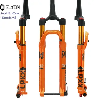 

Bicycle Fork 27.5 29ER Cone Inch Fork Suspension Lock Straight Tapered Thru Axle QR Quick Release Rebound Adjustment 140mm Stoke