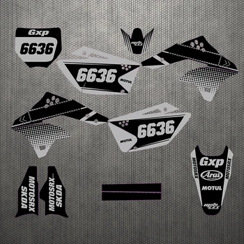 

Motorcycle stickers custom complete tool graphics background decal sticker quantity luster for the team KXF250 2006 2007 2008