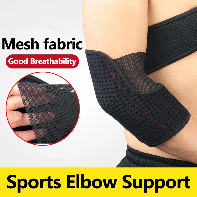 1PCS Sports Elbow Support Bandage Breathable Elbow Pads Basketball Volleyball Gym Adjustable Sports Safety Arm Sleeve Pads 1