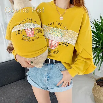 

Spring Dog Family Matching Hoodie,Dog Knit Clothes Long Sleeve Puppy Clothes,Pug Bulldog Autumn Costume Dog Owner Matching