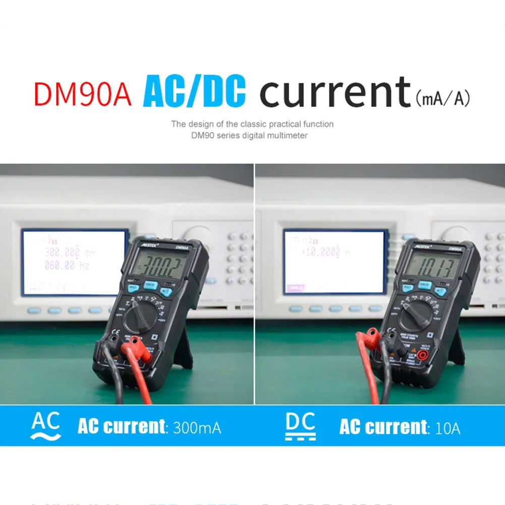 MESTEK Высокоточный мультиметр DM90A/S 6000 отсчетов Автоматический диапазон тестер интеллектуальные истинные RMS анти-сжигание универсальные мультиметры