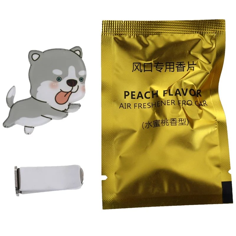 Car Air Vent Outlet Solid Perfume Clip Cartoon Dog Shape Air Freshener Fragrance Car Styling - Название цвета: H10