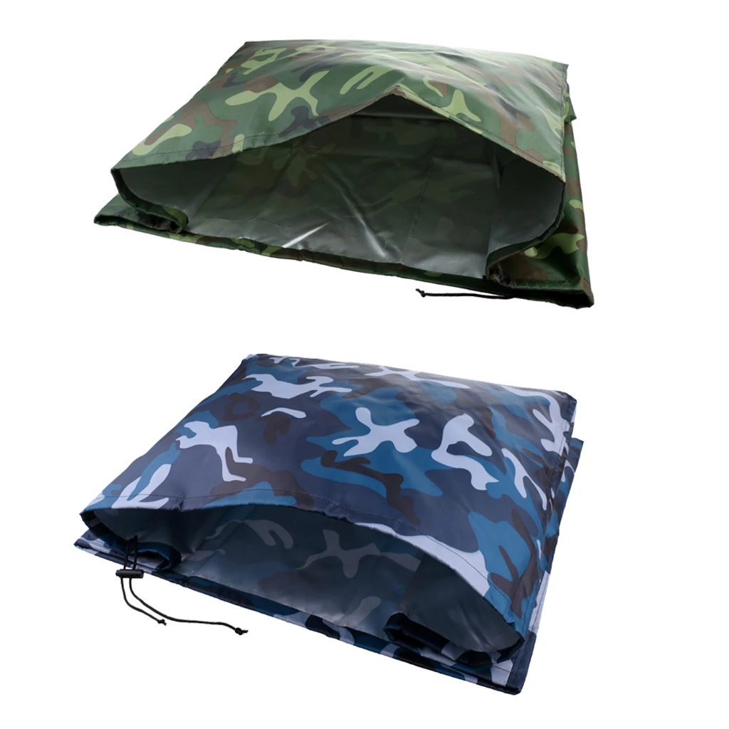 Marine Boat Motor Protector Cover, Set of 2 Oxford Fabric Engine Waterproof/Dust-proof Cover for 2-15 HP Engine