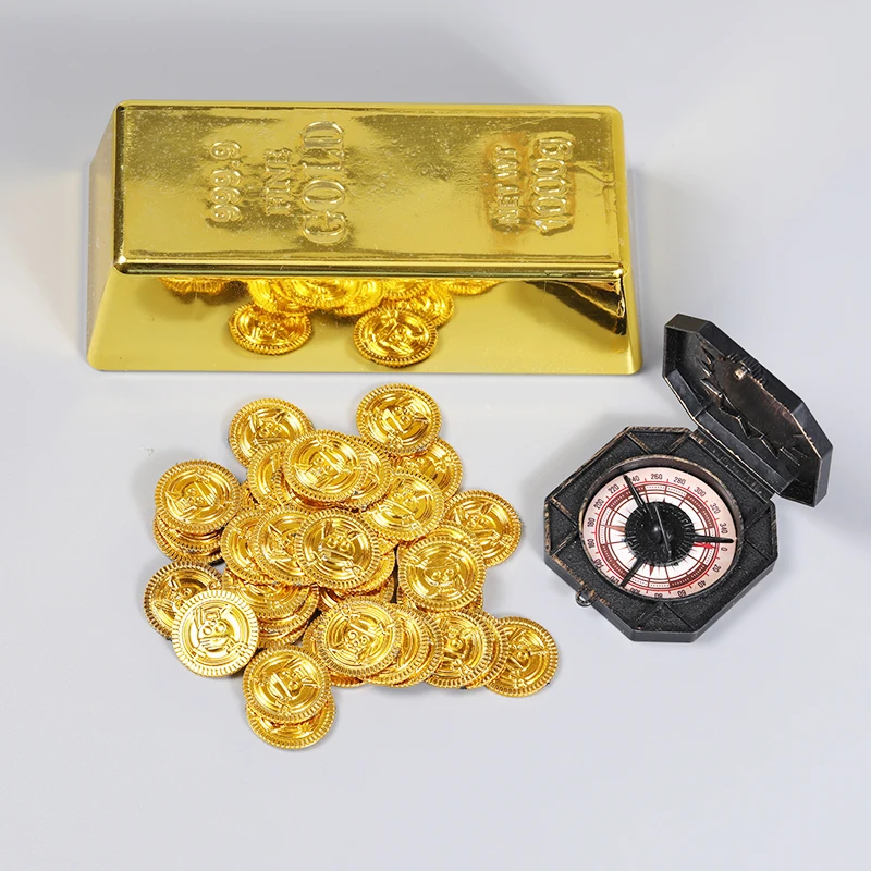 Pirate Gold Coins Party Toys 100pcs Halloween Decoration Kids Birthday Props