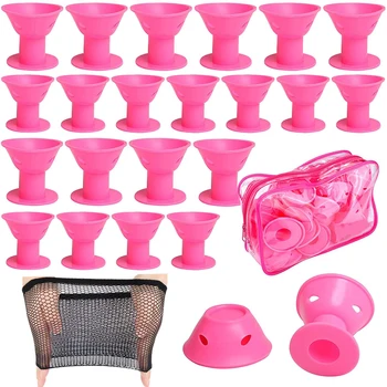 

40PCS Hair Rollers Large & Small Silicone Curlers for Hair Styling Silicone Curling Rollers Salon Tool