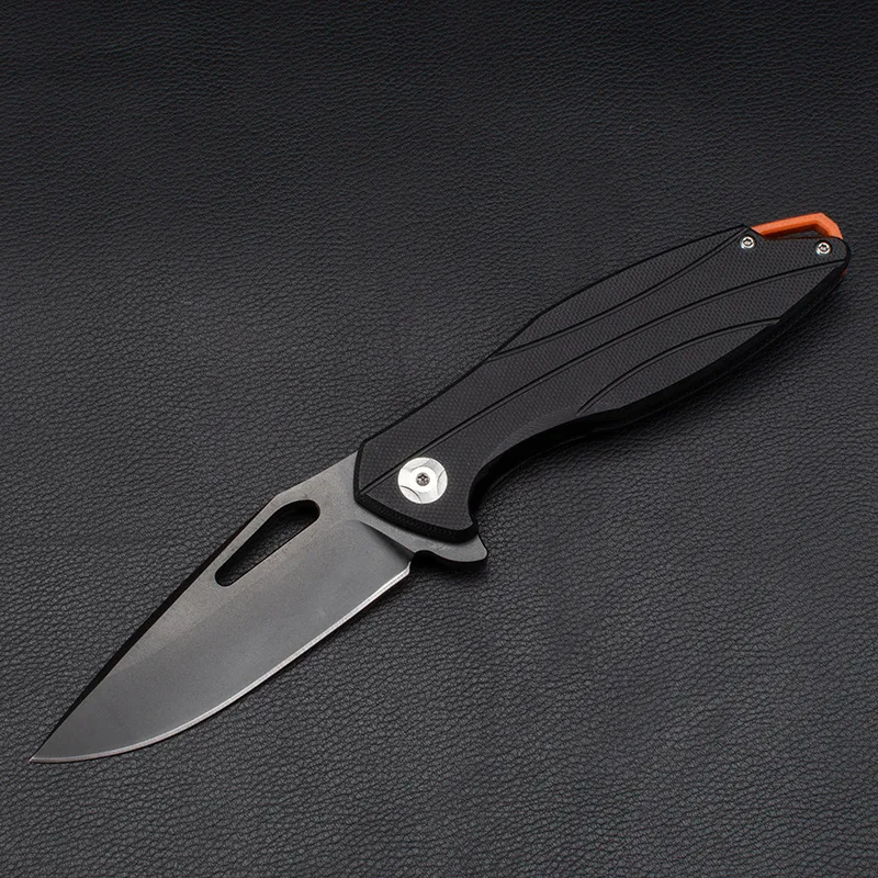 Черный EDC Складной нож высокой твердости G10 Многофункциональный Открытый Кемпинг выживания Инструменты - Цвет: Черный
