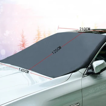 

210X120cm Magnetic Car Windshield Snow Cover Sun Protection Cover for Winter Front Window Ice Screen Cover Anti-frost and Snow