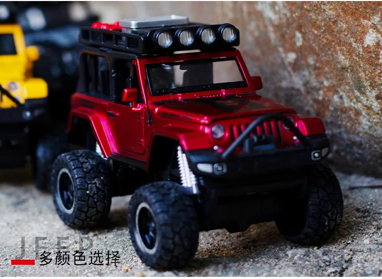 1:32 высокое моделирование Jeep Wrangler большое колесо со звуком и светильник модель автомобиля для детей Подарки