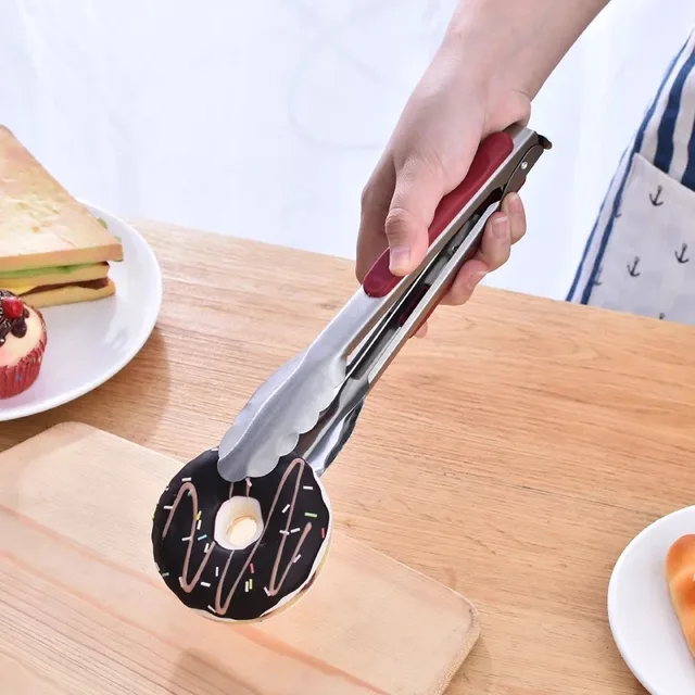 Rozsdamentes Acél Grillezés Grilling Fogó Saláta Kenyér Tárgy Nem Tapadási Konyha Főző Fogás Konyhai Kiegészítők - Image 5