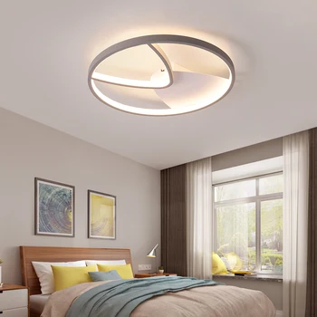 

Modern led chandelier lighting for bedroom study room foyer Grey and White Color 90-260V Chandeliers Fixtures Surface Mounted