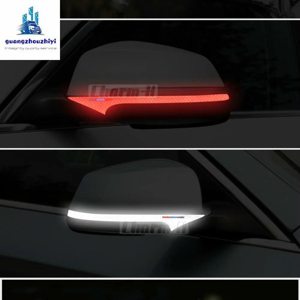 Подходит для BMW 5 серии GT E60 зеркало заднего вида Светоотражающая наклейка Предупреждение ющая Наклейка для автомобиля автомобильные аксессуары