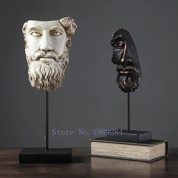 

Creative Retro Greek Mythology Character Crafts Decoration Human Head Modern Home Sculpture Ornament Furnishing Accessories