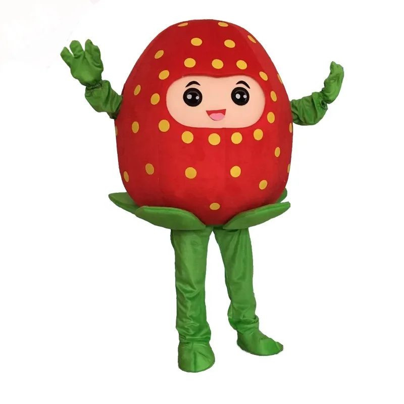 Маскарадный костюм MASCOT «Клубничка» для взрослых, вечерние костюмы, костюмы для игр, одежда для рекламы, карнавал, Хэллоуин, Пасха