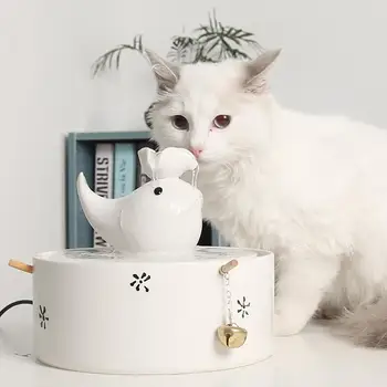 

Ceramic Cat Drinking Water Fountain Automatic Cat Drinking Electric Pet Water Dispenser With Quiet Pump For Cats Dogs New