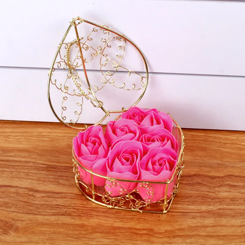 rose red Мыло роза Подарочная коробка искусственный цветок украшение для свадебной вечеринки день Святого Валентина H99F - Цвет: rose red