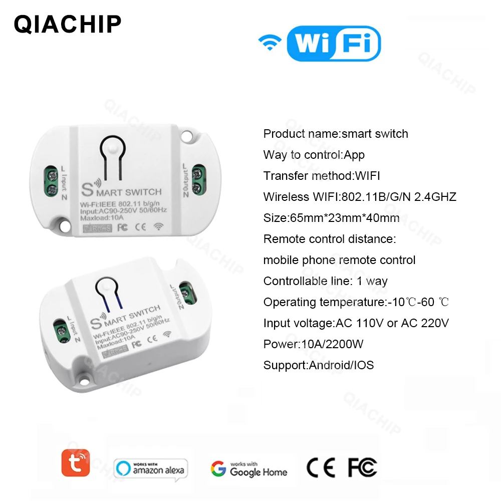 Difoda умный дом Wi-Fi приемник дистанционного Управление Switch1 реле 110V 220VTuya приложение