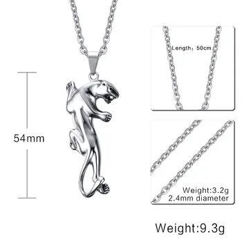 

FXM Z37 stainless steel necklace hot sell popular single women 54mm Punk Leopard shape USA lover gift women jewelry