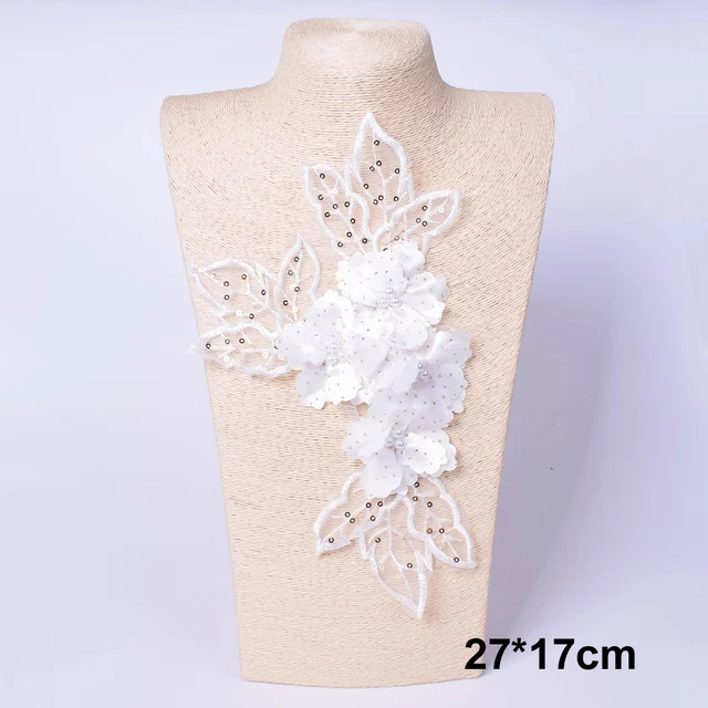 Embroidery Flower Patch Applique For Evening Dress Diy ClothingCostumes Decoration Sew On Accessories Patches Scrapbooking 11