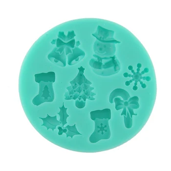 

1 Pack Nonstick Silicone Cake Mold Creative Christmas Theme Shaped Fondant Cake Making Mold DIY Craft Baking Supply Random Color