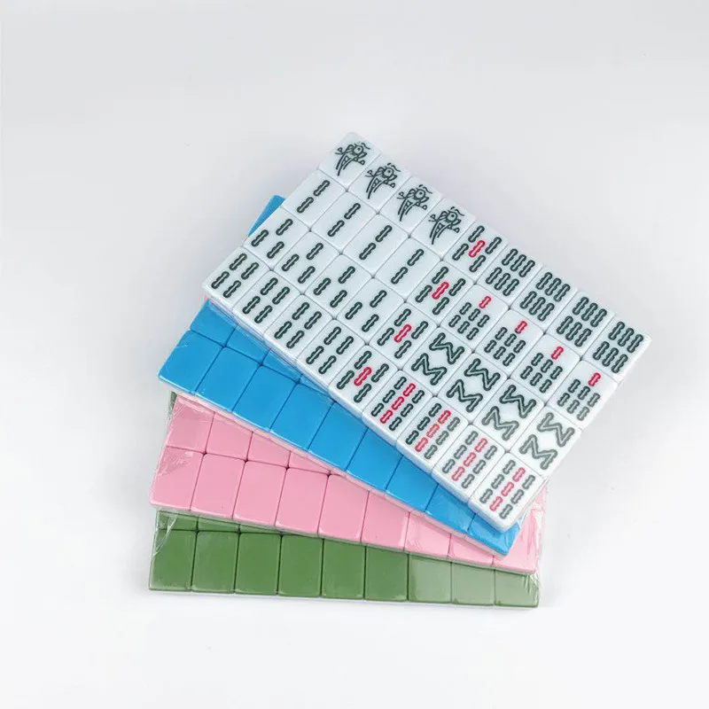 

Homegrown 22 Mini Double Color Mahjong No Box Travel Mahjong Card Douyin Small Mahjong a Generation of Fat Wholesale Price
