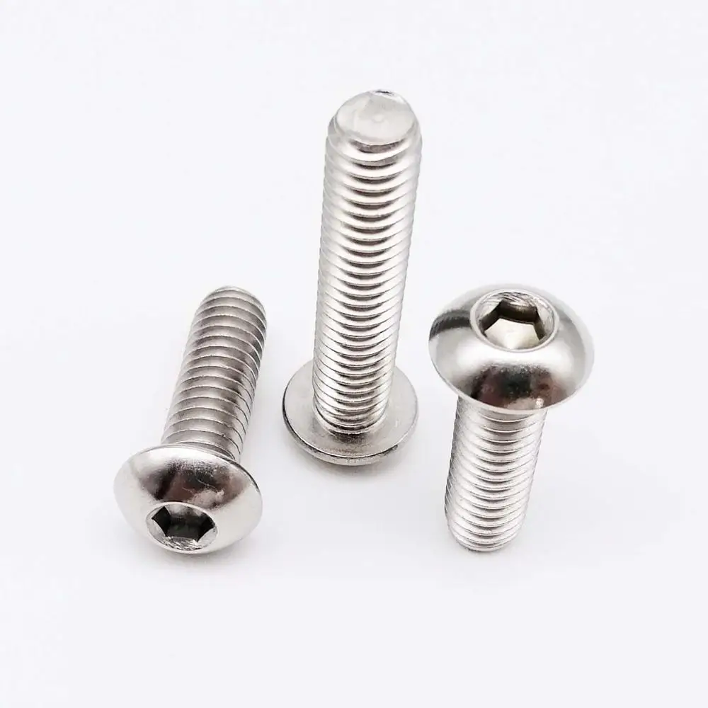 5//16-18 X 3//8/" Stainless Steel Button Head Standard Bolts 10 PCs