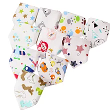 

5Pcs/Lot Bandana Bibs Baby Cotton Burp Cloths Newborn Infant Toddler Saliva for Boys Girls Triangle Fashion Bib Scarf
