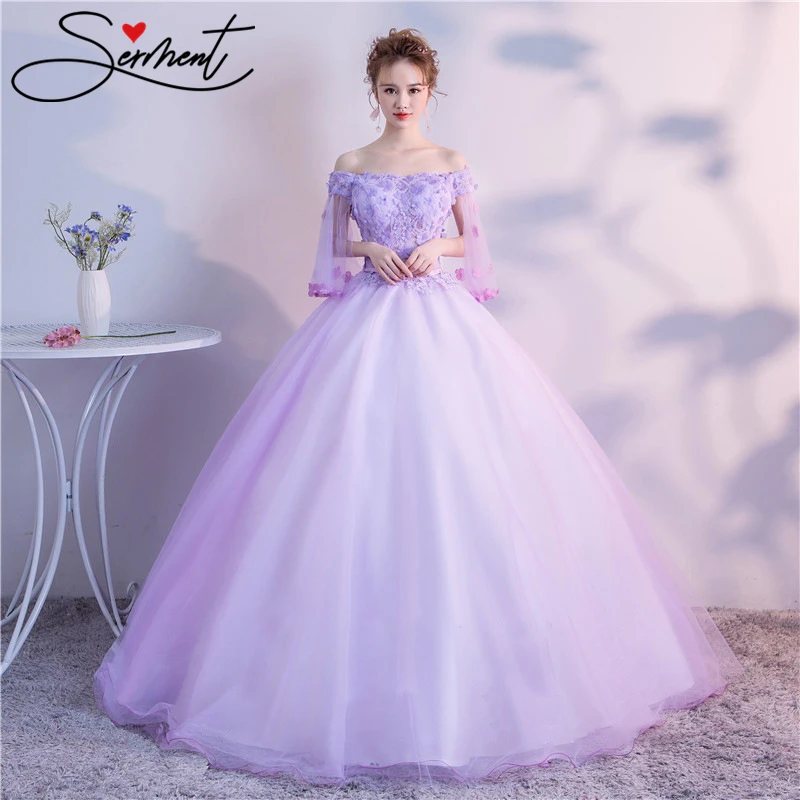 

SERMENT European and American Prom Dress 2019 New Summer Gradient Slim Slimming Performance One Word Shoulder Dress Supply