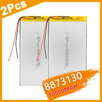 

2PCS Rechargeable lipo battery cell 3.7V 8873130 10000 mah tablet lithium polymer battery For Tablet DVD GPS Electric Toys