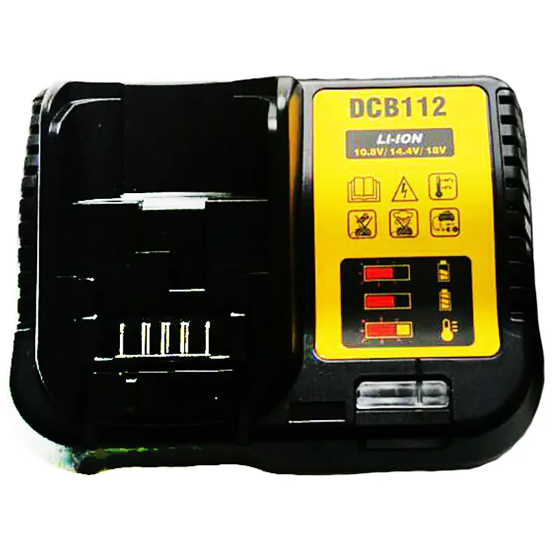 Литий-ионный аккумулятор Батарея Зарядное устройство DCB112 DCB102 DW1418-MC для DeWalt 10,8 V 12V 14,4 V 18V DCB101 DCB200 DCB140 DCB105 DCB200 литий Батарея - Цвет: DCB112