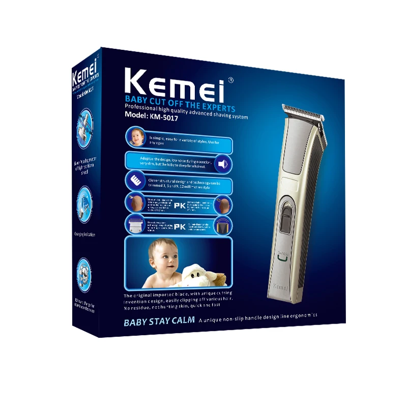 Kemei профессиональная мощная перезаряжаемая электрическая машинка для стрижки волос для младенцев, триммер для волос, устройство для удаления волос, бритва для бороды, KM-5017