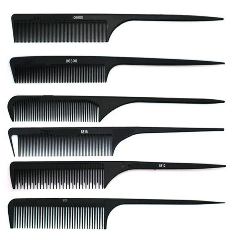 1 шт. Новая Профессиональная черная жесткая углеродная расческа для резки